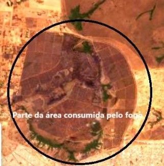 Satélite Super Dove, da constelação PlanetScope, registra toda área consumida pelo fogo, no Parque Nacional em Brasília • Laboratório de Análise e Processamento de Imagens de Satélites