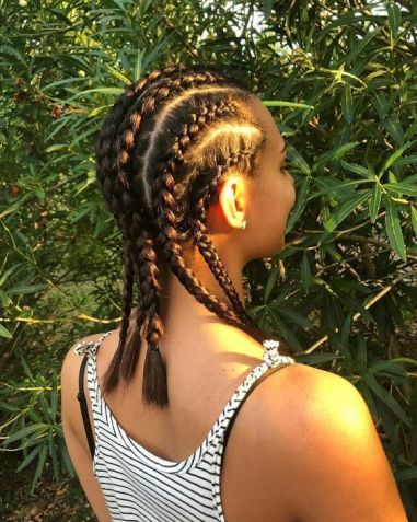 Trança boxeadora em cabelo curto • Reprodução/Pinterest
