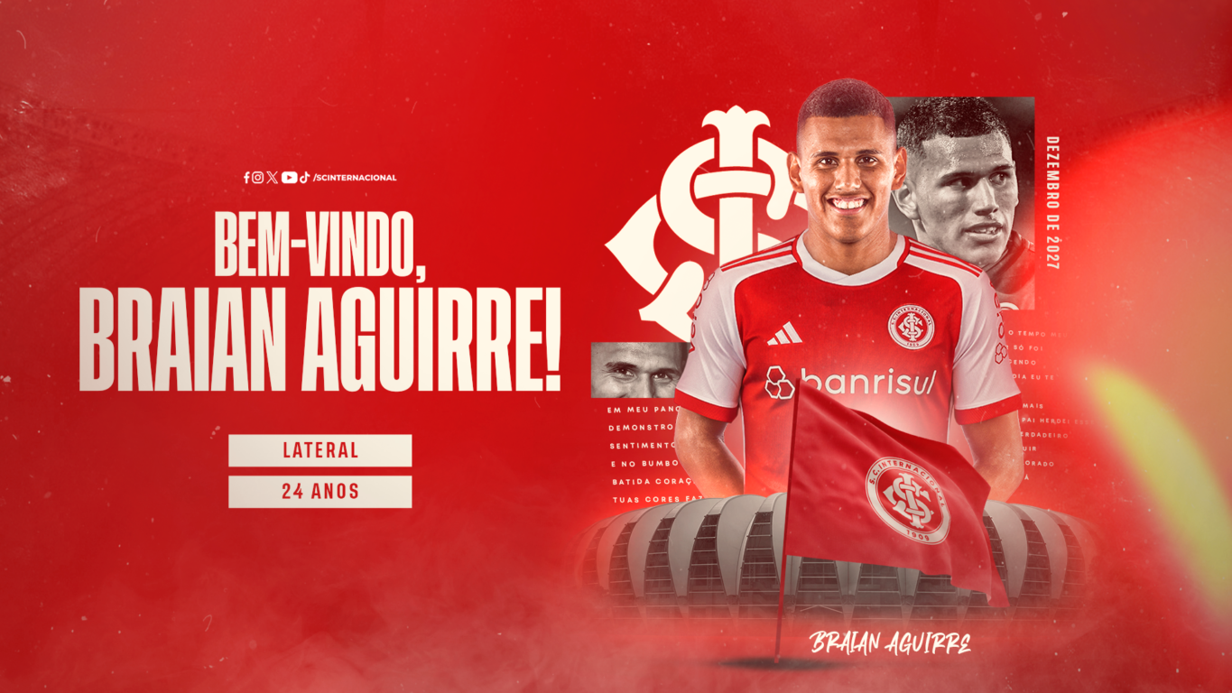 Braian Aguirre é anunciado pelo Internacional