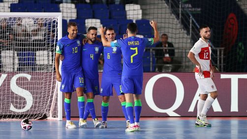 Seleção Brasileira venceu a Croácia na Copa do Mundo de Futsal