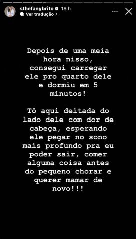 Sthefany Brito publicou desabafo nas redes • Instagram/Sthefany Brito