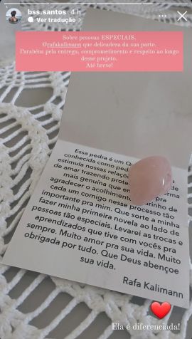 Diretora agradeceu carinho de Rafa Kalimann • Instagram/Bruna Santos