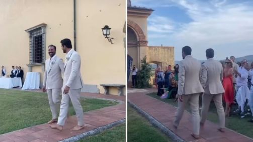 Marco Pigossi e Marco Calvani se casam na Itália