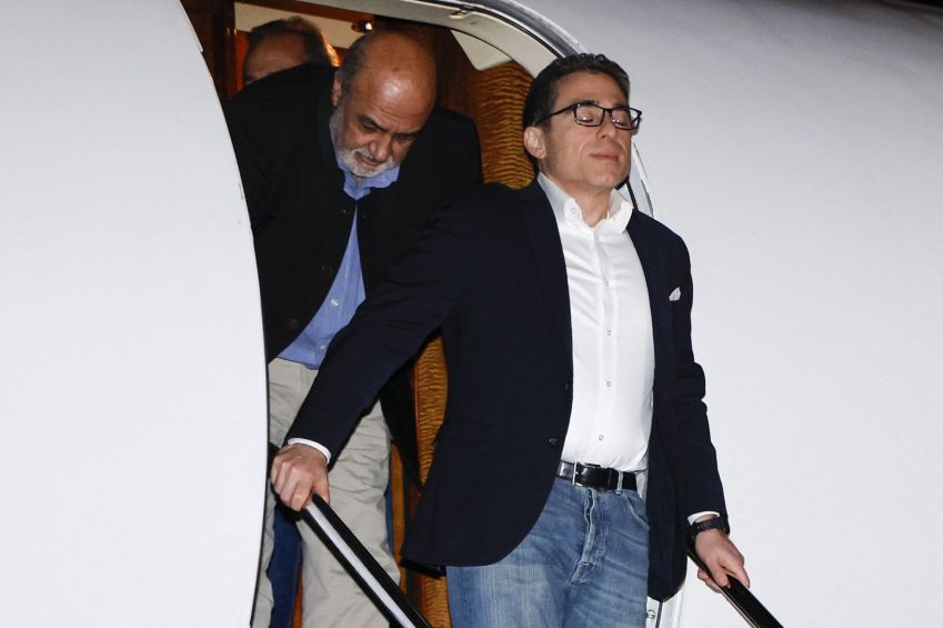 Siamak Namazi chega aos EUA em 2023 • Jonathan Ernst/AFP/Getty Images via CNN Newsource