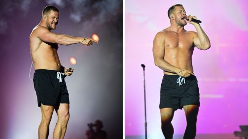 Dan Reynolds do Imagine Dragons leva público ao delírio ao tirar camisa em show no Rock in Rio 2024
