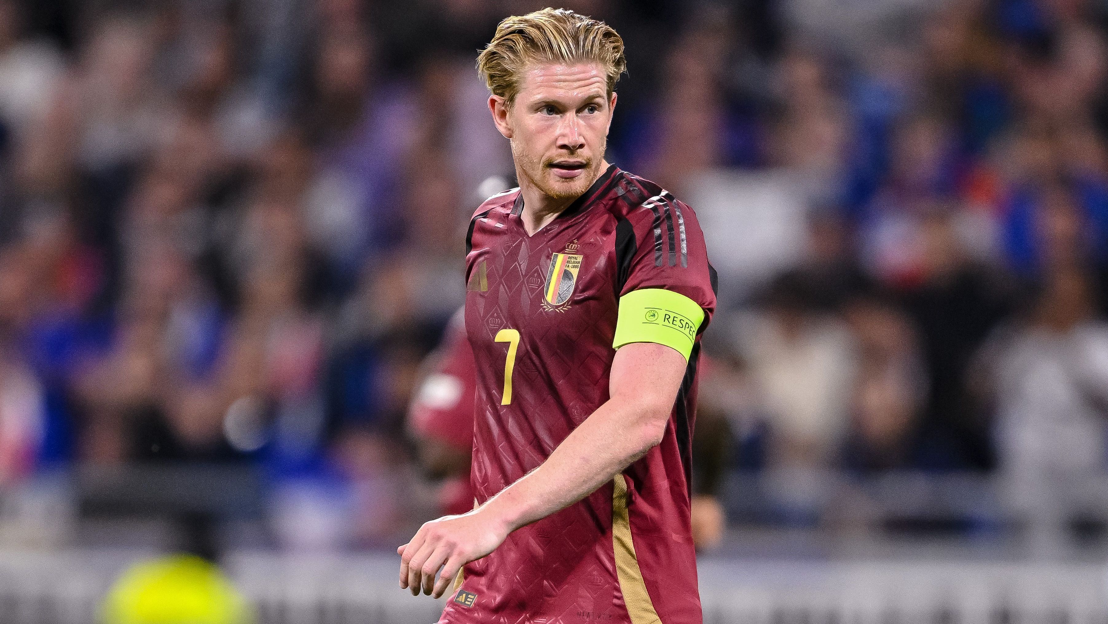 Kevin De Bruyne em jogo da Bélgica na Liga das Nações