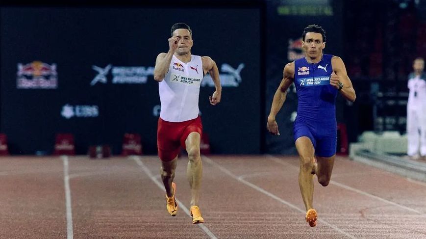 Karsten Warholm e Armand Duplantis correram 100m rasos em prova de exibição