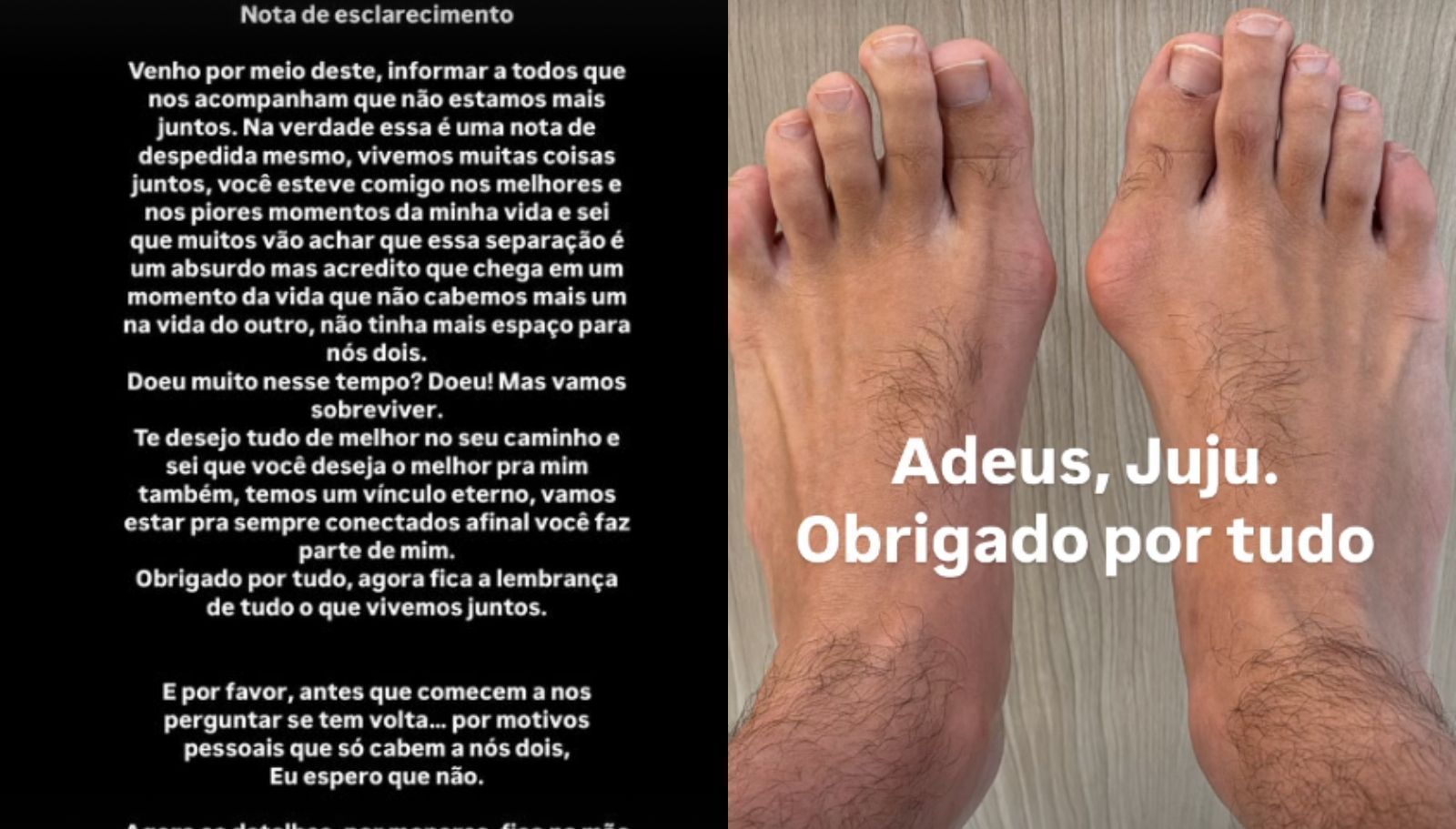 Eliezer brinca ao se despedir de joanete. • Instagram/Eliezer