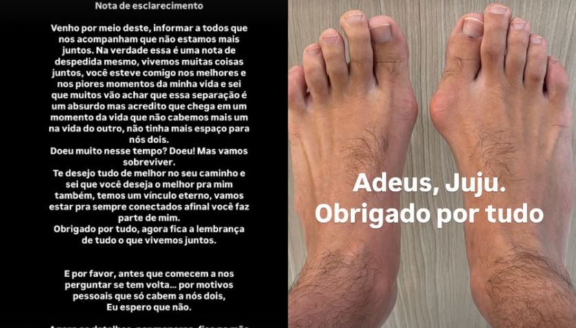 Eliezer brinca ao se despedir de joanete. • Instagram/Eliezer