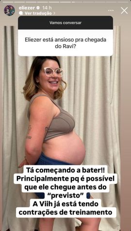 Pais de Lua, 1, o casal está à espera de um menino, que se chamará Ravi • Instagram/Eliezer