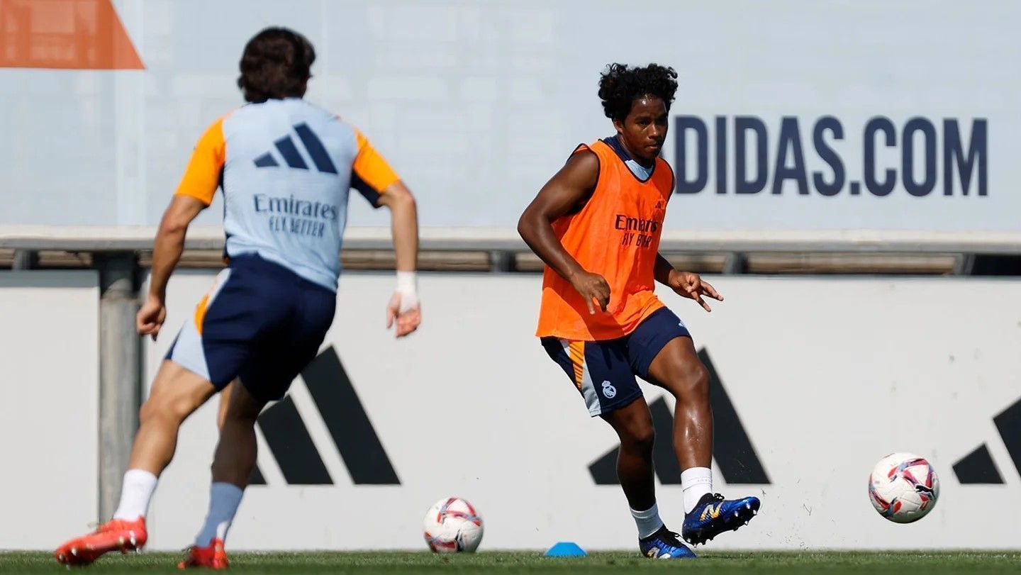 Endrick em treino do Real Madrid