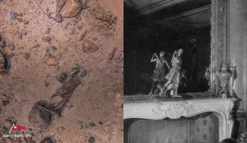 Estátua da deusa romana Diana era uma peça central no salão da primeira classe do Titanic • RMS Titanic Inc./Instagram