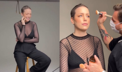 Fabiana Justus se emociona em 1º ensaio fotográfico após diagnóstico de câncer