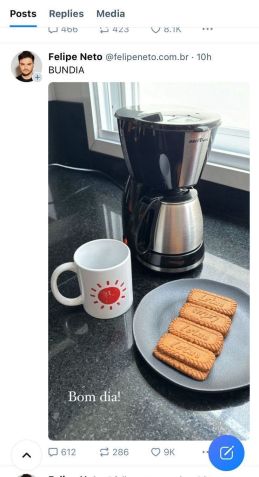 Após suspensão do X, Felipe Neto compartilhou mensagem de bom dia no Bluesky/ Bluesky/Felipe Neto