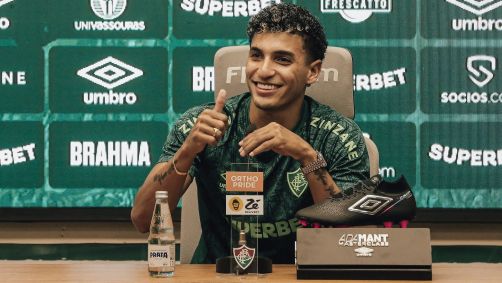 Gabriel Fuentes foi apresentado nesta terça-feira no Fluminense