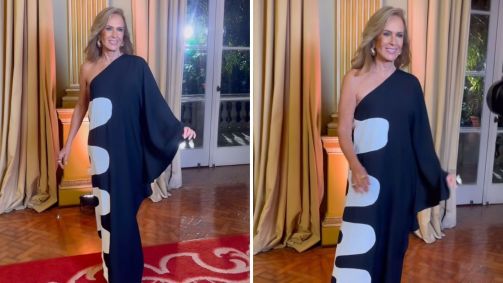 Helô Pinheiro chama a atenção em desfile no Rio