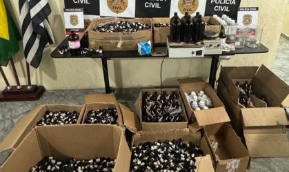 Polícia Civil encontra laboratório com mais de 4 mil frascos de anabolizantes em SP