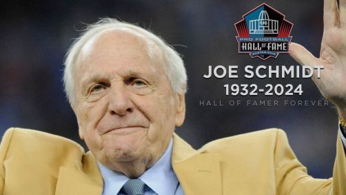 Joe Schmidt faz parte do Pro Football Hall of Fame