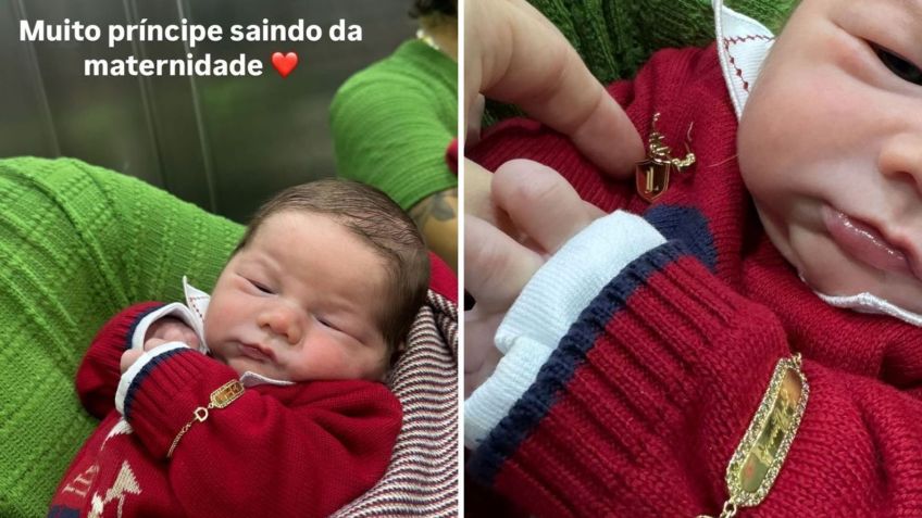José Leonardo deixou a maternidade nesta quarta-feira (11) • Instagram/Virginia