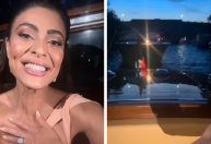 Perrengue chique: Juliana Paes fica presa em engarrafamento de barcos em Veneza