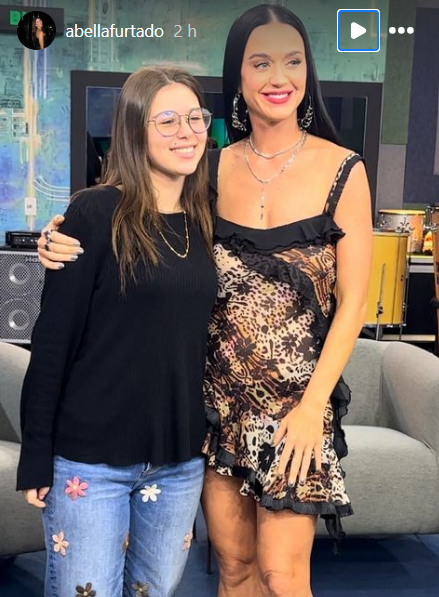 Isabella Furtado, filha de Boninho, conheceu Katy Perry. • Instagram/Bella Furtado