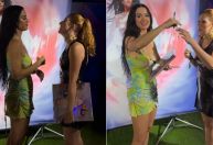 Dani Calabresa dá chave de sua casa para Katy Perry no Rock in Rio