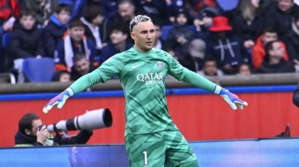 Keylor Navas durante jogo do PSG