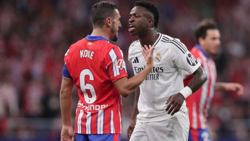 Koke e Vini Jr. se desentenderam durante o clássico espanhol no último domingo