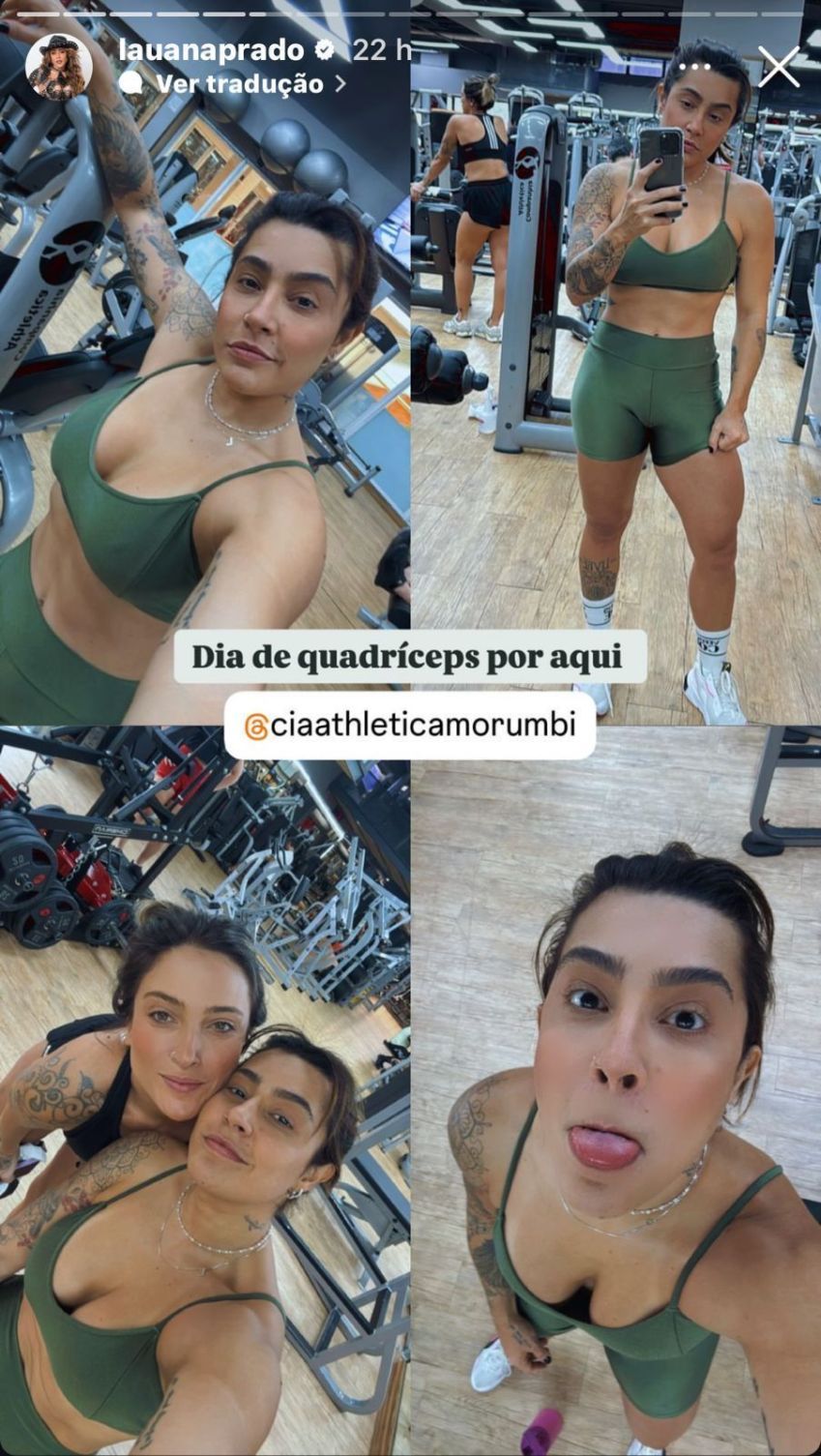 Cantora sertaneja mostrou segredo de treino • Instagram/Lauana Prado