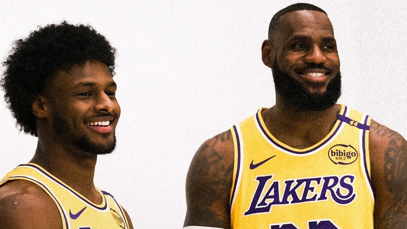 LeBron James e o filho Bronny se divertem em primeiro media day juntos no Los Angeles Lakers