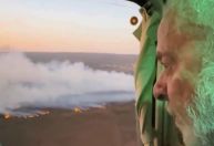 Lula sobrevoa Parque Nacional de Brasília após incêndio que já atingiu 1,2 mil hectares