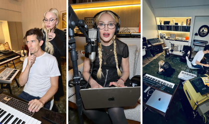 Madonna aparece em estúdio de gravação e fãs especulam novo álbum