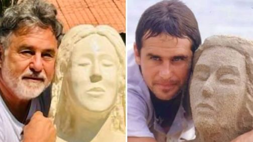 Marcos Frota recria cena de "Mulheres de Areia", novela dos anos 1990