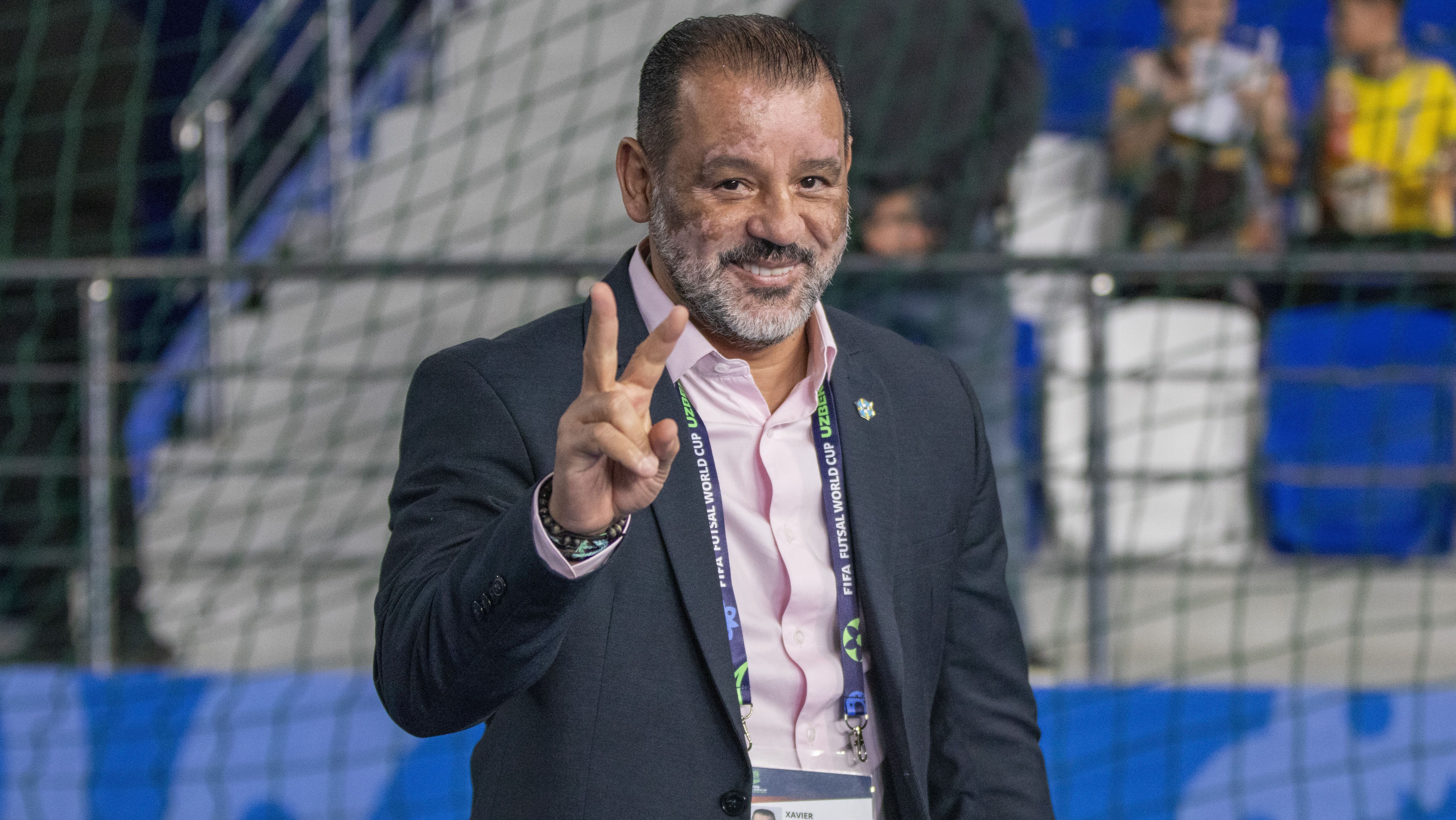 Marquinhos Xavier em jogo da Seleção Brasileira de Futsal