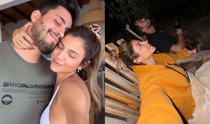 Filho de Leonardo viaja com ex-BBB Hariany após rumores de crise