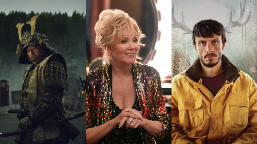 Montagem com "Xogum", "Hacks" e "Bebê Rena"