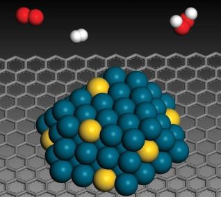 A ilustração apresenta nanopartículas.