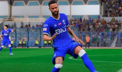 Neymar pelo Al-Hilal no game EA Sorts