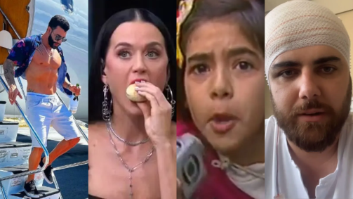 Da esq. para dir.: Gusttavo Lima, Katy Perry, Patrícia Veloso Martins e Zé Neto