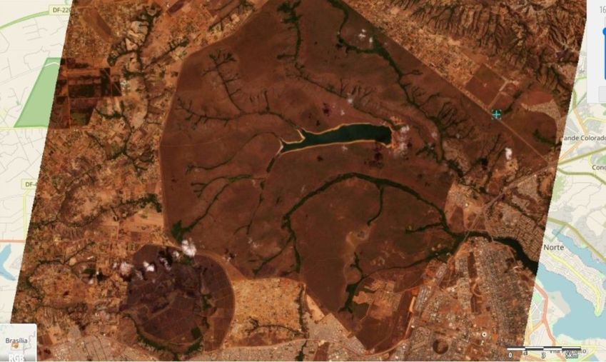 Satélite Super Dove, da constelação PlanetScope, registra o Parque Nacional em Brasília antes do incêndio • Laboratório de Análise e Processamento de Imagens de Satélites