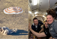 Astronautas russos retornam à Terra e batem recorde de tempo em órbita