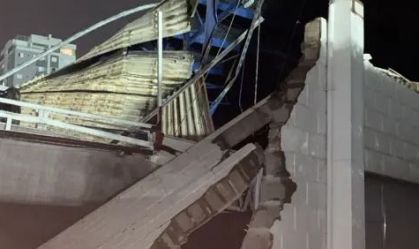 Veja como ficou arena do Praia Clube após teto desabar em tempestade