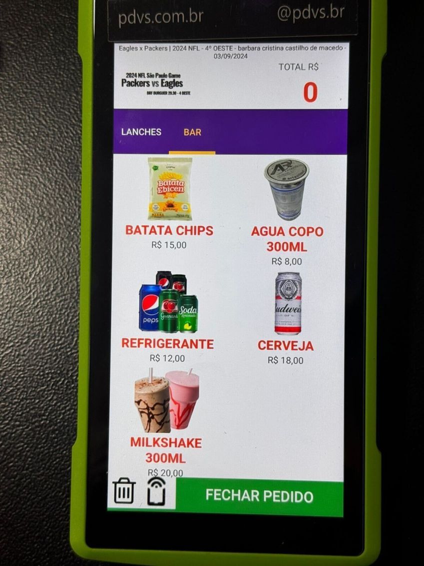Preços das bebidas no jogo da NFL no Brasil • Luccas Oliveira