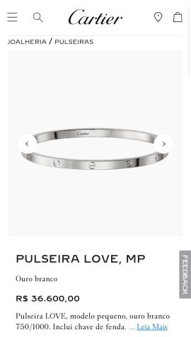 Pulseira escolhida por Virginia para presentear o amigo custa mais de R$36 mil • Reprodução