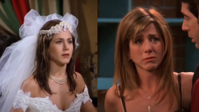 Rachel Green (Jennifer Aniston) em sua 1ª e última cena de &quot;Friends&quot;