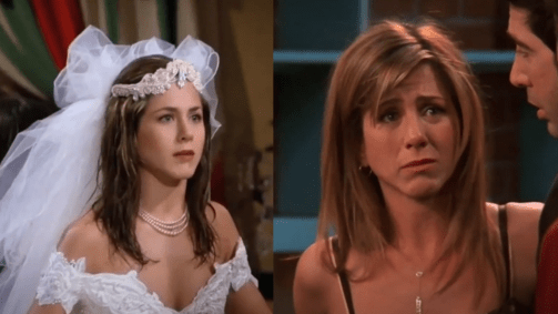 Rachel Green (Jennifer Aniston) em sua 1ª e última cena de &quot;Friends&quot;
