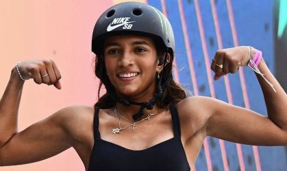 Rayssa Leal no Mundial de skate, em Roma