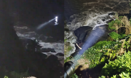 Duas mulheres desaparecem após naufrágio na Garganta do Diabo, litoral de SP