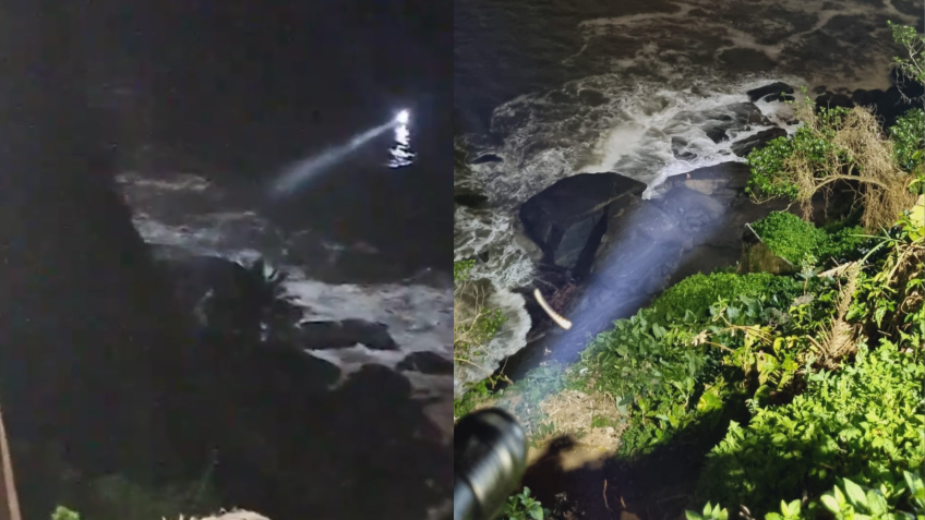 Local em que a embarcação naufragou • Reprodução/Redes Sociais