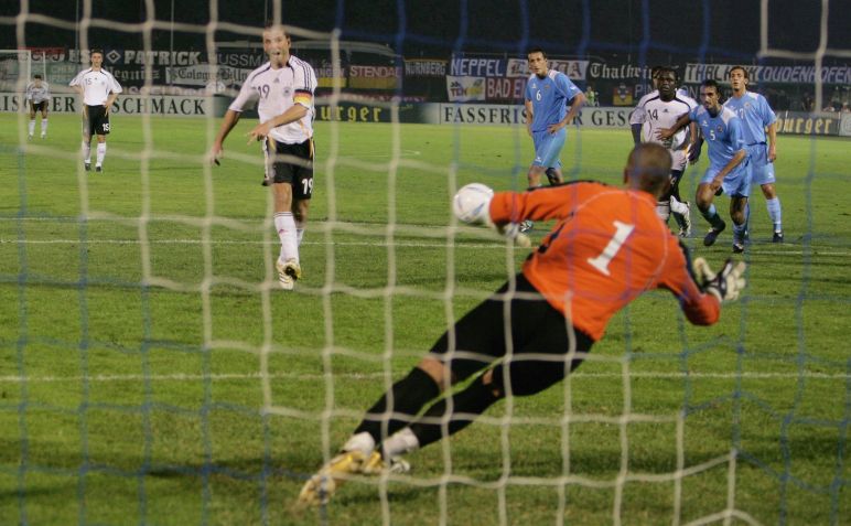 San Marino sofreu a maior goleada de sua história diante da Alemanha em 2006: 13 a 0 • Lars Baron/Bongarts/Getty Images